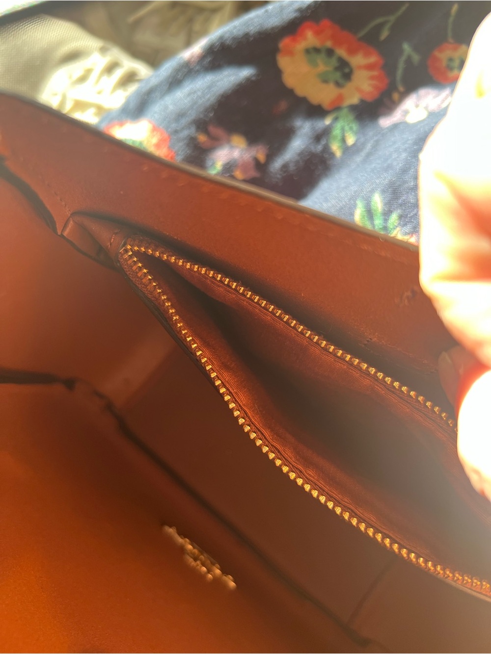 Coach Leather Crossbody Bag in Chestnut Brown with Gold Hardware - Picture 6 of 6